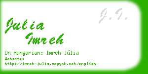 julia imreh business card
